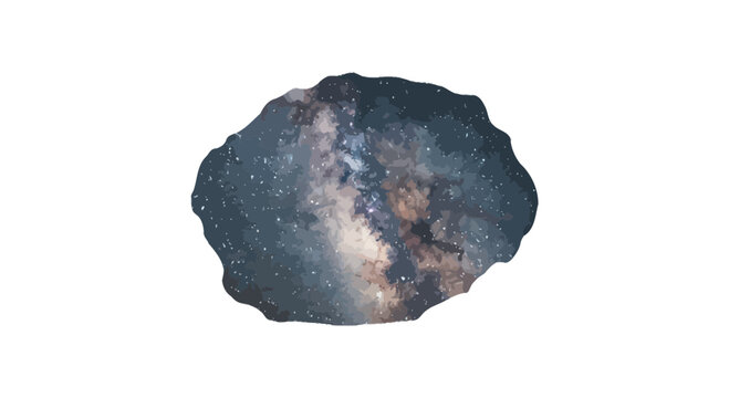Stylized Milky Way galaxy and star field vector illustration