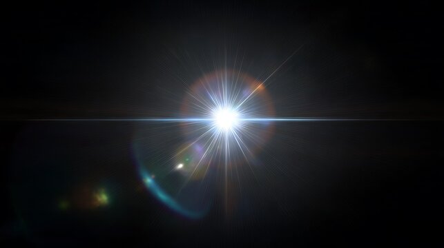 A sparkling light effect with lens flare.