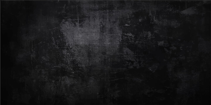 A dark vintage grunge wall background features an aged concrete texture with a black paper pattern on a dirty gray stone surface backdrop
