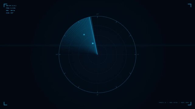 Blue Radar Scan Animation Technology