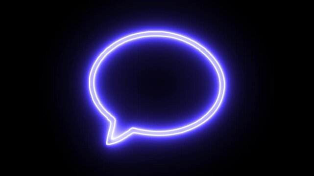 digital connectivity messaging chat bubble futuristic neon blue flow icons