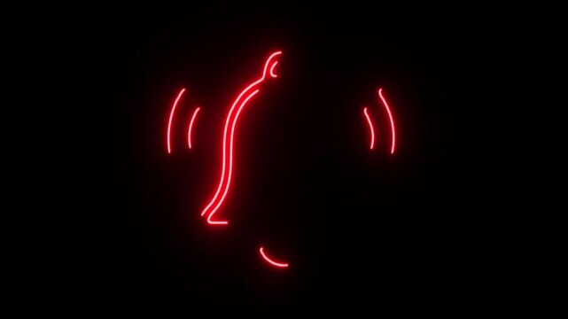 emergency alert notification bell urgent digital reminder neon red icons