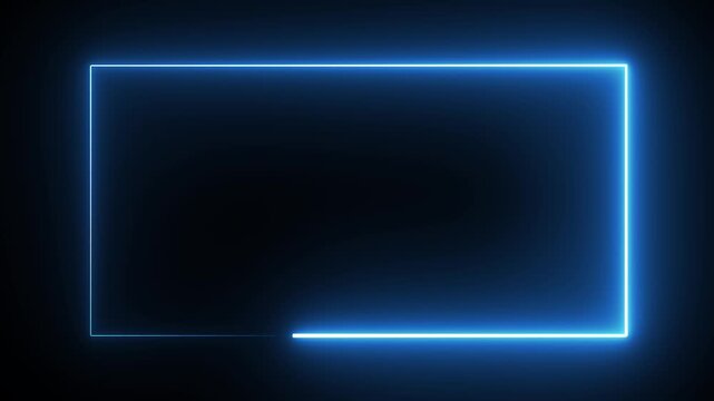 futuristic neon blue border digital frame high tech display overlay