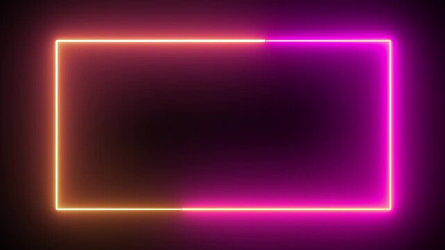 vibrant dual tone neon pink orange border creative digital frame overlay