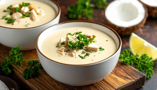 Kokos-Suppe mit H&auml;hnchen