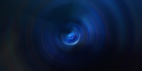 Abstract deep blue circular motion blur texture creates sense of cosmic energy with concentrated light center background art. © SmartVector Studio