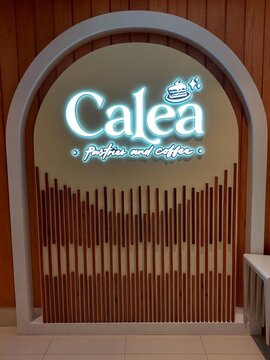 Calea pastries and coffee sign at Negros Occidental in Bacolod, Philippines