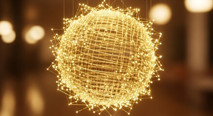 Obraz premium Glowing Sphere of Light - A Captivating Display.