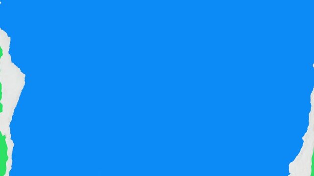 Paper Reveal 2D Animated Asset Green and Blue Screen