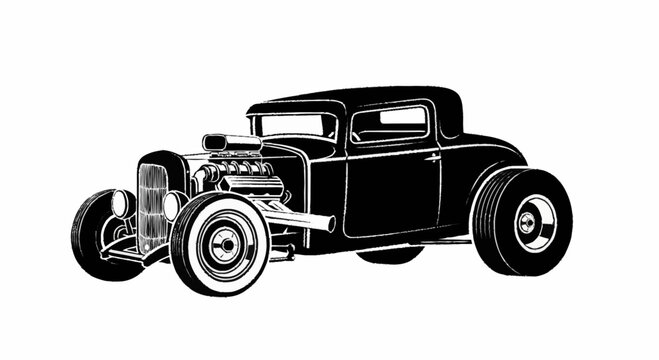 Vintage Black Hot Rod Car 1.