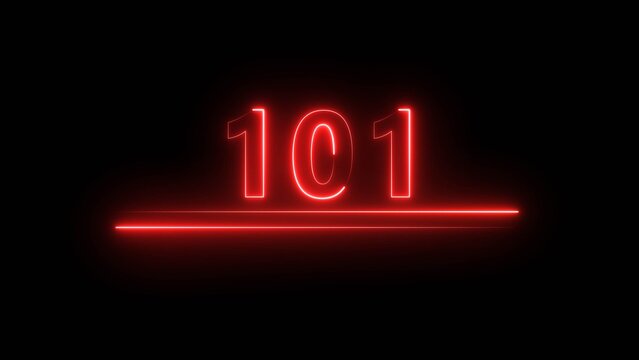 Neon counter number text illustration. Business growth neon number.