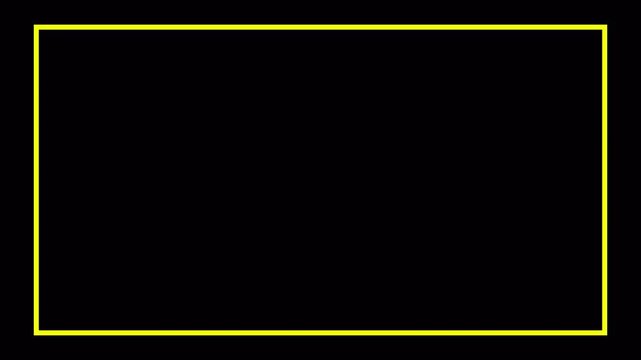 Flat outline rectangle shape symbol animation with alpha channel, line drawing style motion graphic animation with transparent background,4k video animation.