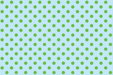 texturised Green colour polka dots pattern over crimson Light Blue colour useful as a background. © Pisan