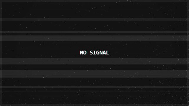 Digital television signal error screen with static noise and glitch effects