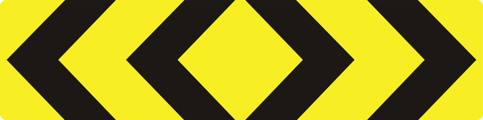 T Intersection Chevron Direction Road Sign Vector © Asenath