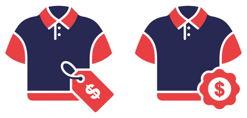Fototapeta premium tshirt price tag icon