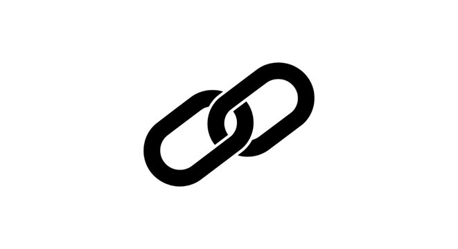 Link chain icon representing connection, URL, and hyperlink