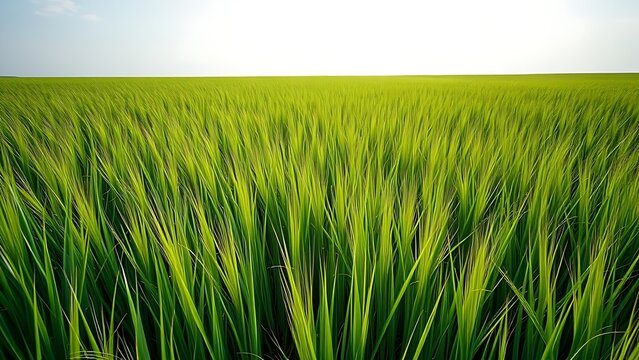 ryegrass. A dense meadow of green ryegrass waving in a gentle breeze. gardening catalogs, home-decor guides, designed for gardening and botanical catalogs, used by government communicators.