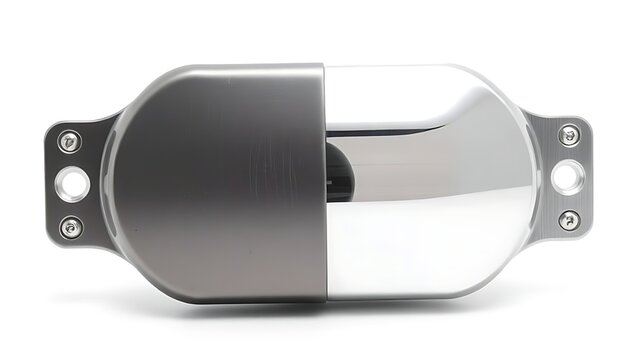 electroplated. Metal component with sharp contrast between matte and mirror-like electroplated silver finish. safety posters.