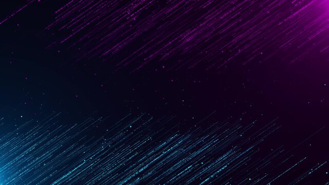 Purple blue speed lines rush across space bright particles, diagonal motion, and energetic gaming videos, music visuals, cyber intros, festival promos, technology edits, and dynamic backgrounds.