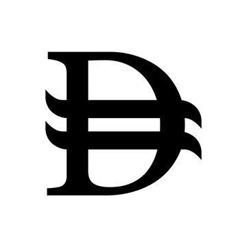dirham symbol, vector icon