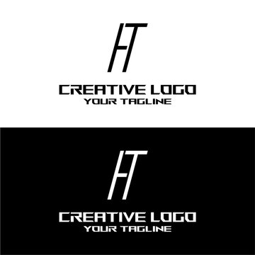 creative letter logo ht design vector