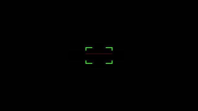 QR Code Scanner Animation on green screen. Futuristic barcode quick-response code scanning Bar. scan any Documents on a black background HD Video