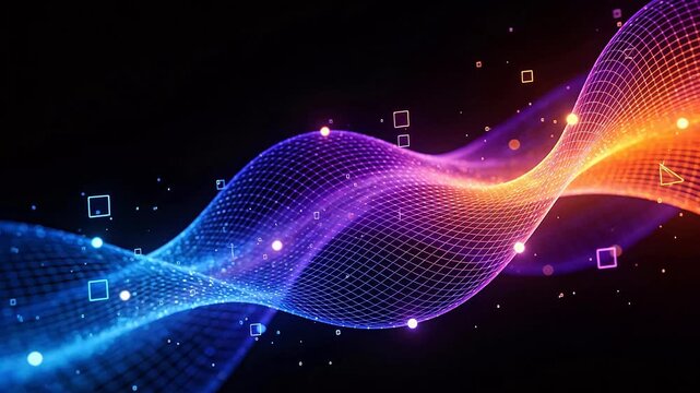 Abstract colorful wave pattern