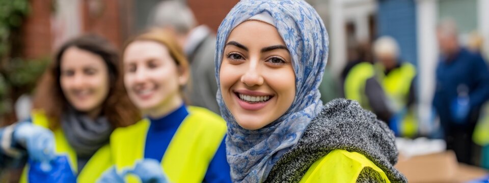 Community Volunteering Event Focused on Helping Others Through Collaborative Efforts with Diverse Participants
