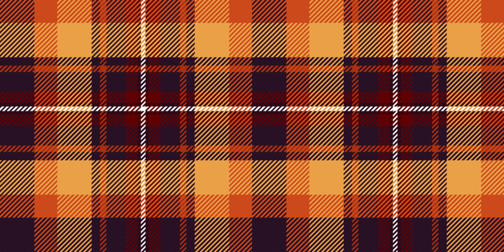 Traditional Scottish tartan in autumn colors for textile and web design