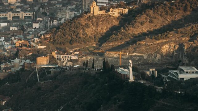 Tbilisi Georgia. Residential Quarters Time Lapse Timelapse. Time Lapse Timelapse