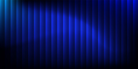 Fototapeta premium Dramatic abstract blue wave dark background vertical stripes electric effect