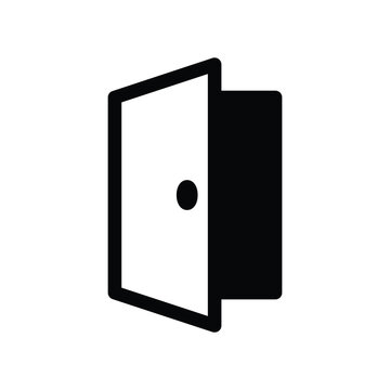 open door solid icon vector design good for web or mobile app