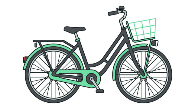 Stylish City Bicycle with Front Basket for Urban Commute.