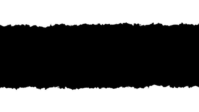 Stop motion torn black paper animation opening horizontally with green screen background. Ideal for DIY-style edits, title sequences, or creative visual transitions.
