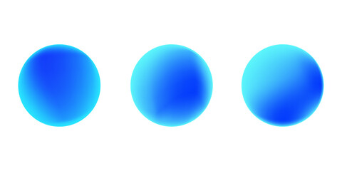 Blue gradient gradation circle shape. Abstract colorful watercolor blur mesh isolated. Gradient aura, grain neon blob with noise effect, soft color. Vector illustration © van
