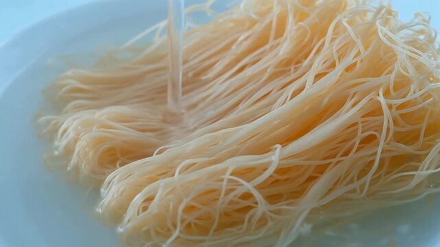 Cooked noodles on a plate