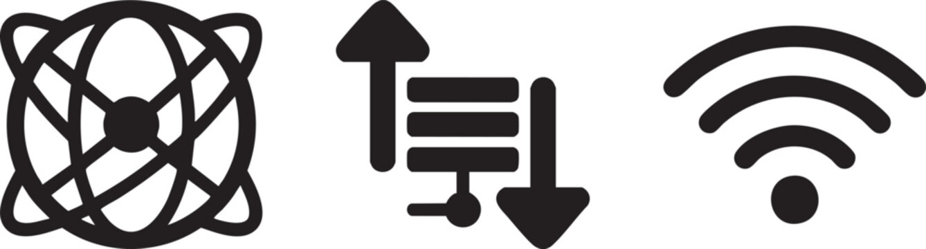 Three network server connection icon pack