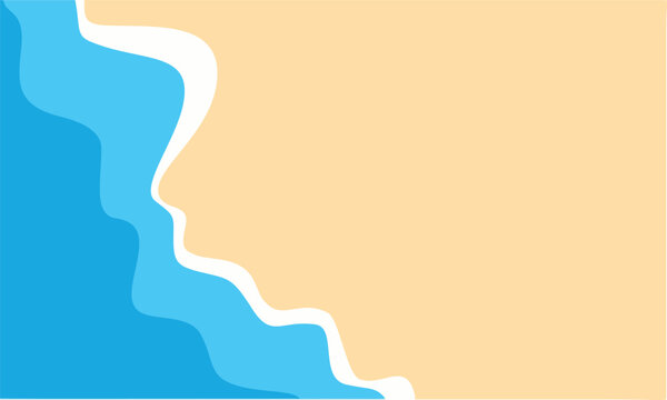 Minimal beach abstract background wave sand flat vector design