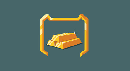 Flat minimalist illustration of gold wealth preservation b © Artbibun