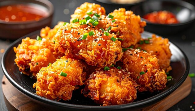 Koreanisches gebratenes H&auml;hnchen knusprig