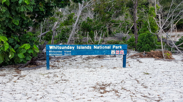 Sign on Whitehaven Beach