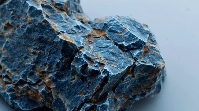 Blue rock with orange veins