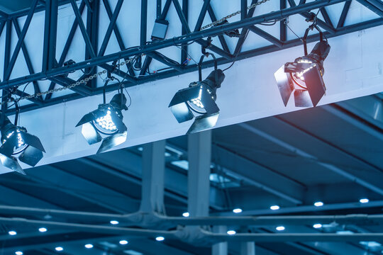 LED spot light. Modern stage illumination equipment