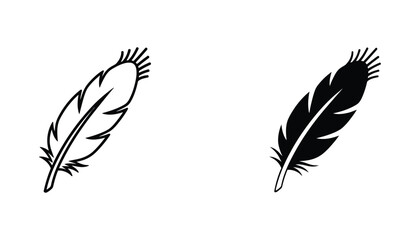 Detailed feather vector illustration depicting lightness and natural elegance © PenTool