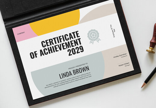 Certificate of Achievement Layout