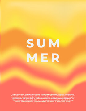 Summer Heat Wave Abstract Background with Warm Orange Yellow Gradient