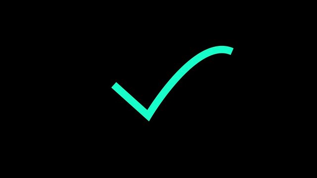 right check mark icon transparent background. isolated tick mark or confirm icon animation. check mark sign, verify complete sign, approved, select tick, success , approved, yes icon signs,