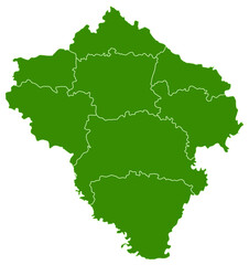 Fototapeta premium Vector Map of Rongpur District With Thana Upazila of Bangladesh