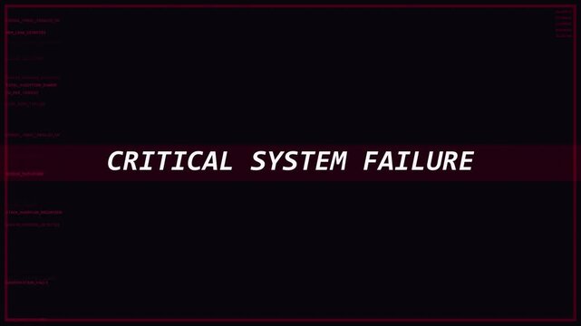 Critical System Failure Text Display on Dark Computer Screen